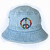 Grateful Dead - Peace Bear denim bucket hat