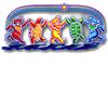 Grateful Dead - Rainbow Critters Window Sticker