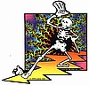 Grateful Dead - Dancing Skeleton Window Sticker