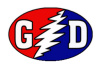 Grateful Dead - Bolt Red White And Blue Oval Sticker
