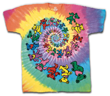 Grateful Dead - Spiral Bears Childrens Tie Dye T Shirt