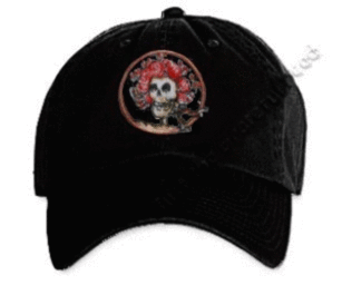 Grateful Dead - Skull and Roses Black Adjustable Baseball Hat