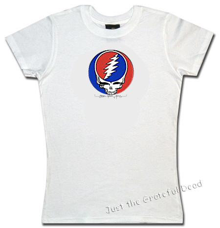 Steal Your Face White Junior Size Babydoll Shirt
