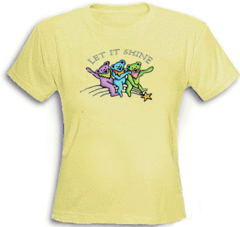 Grateful Dead - Let It Shine Junior Size Yellow T Shirt