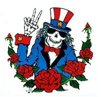 Grateful Dead - Uncle Sam Top Hat Window Sticker