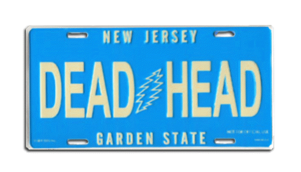 Grateful Dead - New Jersey Vanity License Plate