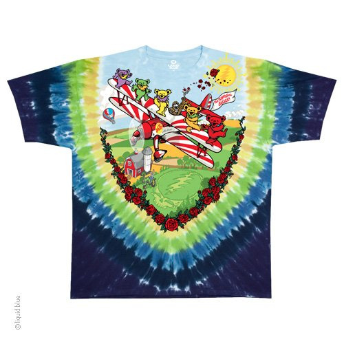 Grateful Dead - Bi-Plane Bears Tie Dye Youth T Shirt