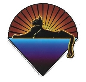 Jerry Garcia - Crescent Moon Oval Sticker