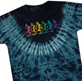 Grateful Dead - Dancing Skeletons Tie Dye T Shirt