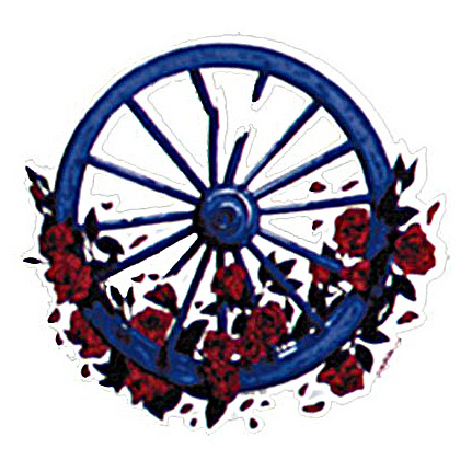 Grateful Dead - Wheel and Roses Sticker