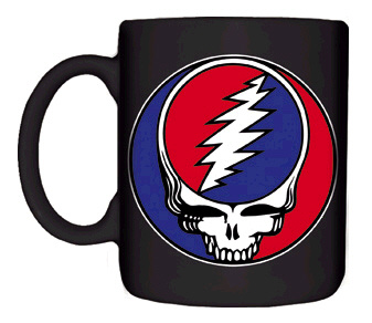Grateful Dead - Steal Your Face Black Coffee Mug