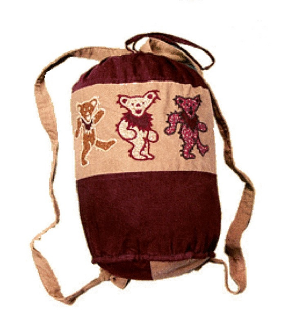 Grateful Dead - Dancing Bear Patchwork Corduroy Duffel Bag