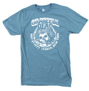 Grateful Dead - Ithaca 1977 Light Blue T Shirt
