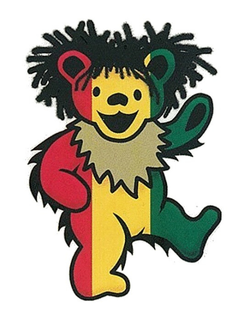 Grateful Dead - Rasta Bear Sticker