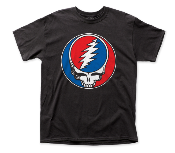 Grateful Dead - Skull and Roses Light Gray T Shirt