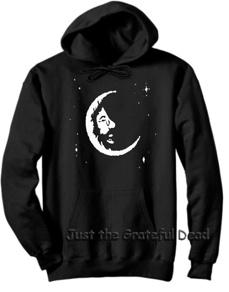 Jerry Garcia - Crescent Moon Black Pullover Hoodie