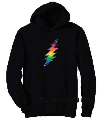 Grateful Dead - Lightning Bolt Black Pullover Hoodie