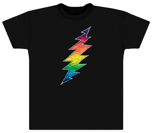 Grateful Dead - Lightning Bolt Black T Shirt