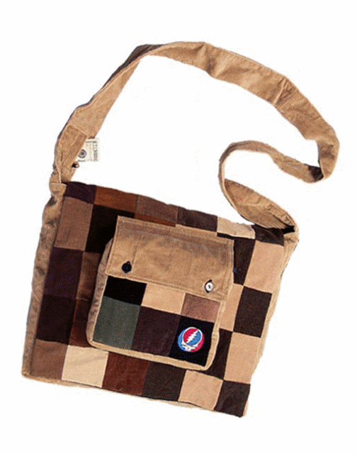 Grateful Dead - Steal Your Face Patchwork Corduroy DJ Bag