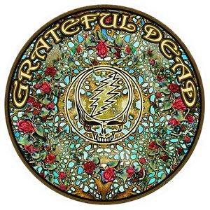 Grateful Dead - Woodcut Mandela Window Sticker