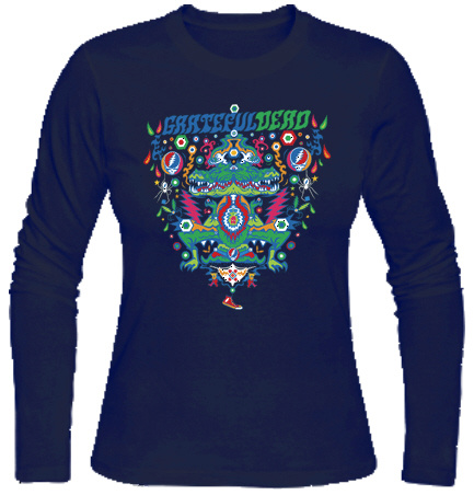 Grateful Dead - Alligator Navy Blue Long Sleeve Shirt