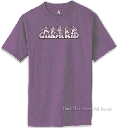 Grateful Dead - Dancing Bears Purple T Shirt