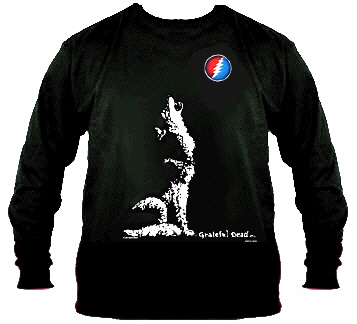 Grateful Dead - Wolf Long Sleeve Black T-Shirt