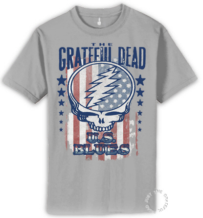 Grateful Dead - U S Blues Heather Gray T Shirt