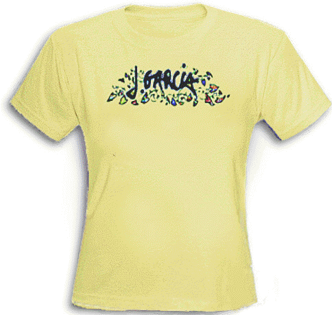 Jerry Garcia - Signature Juniors Yellow T Shirt