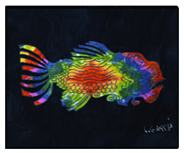Jerry Garcia - Fish Art Fleece Blanket