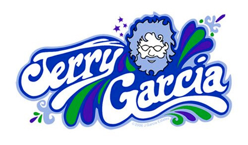 Jerry Garcia - Crescent Moon Oval Sticker