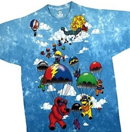 Grateful Dead - Parachuting Bears Tie Dye T Shirt