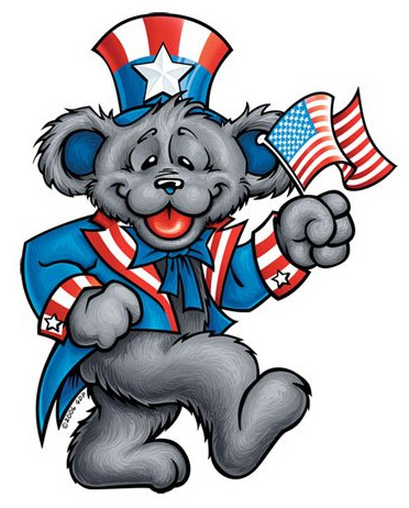 Grateful Dead - Patriot Bear Sticker
