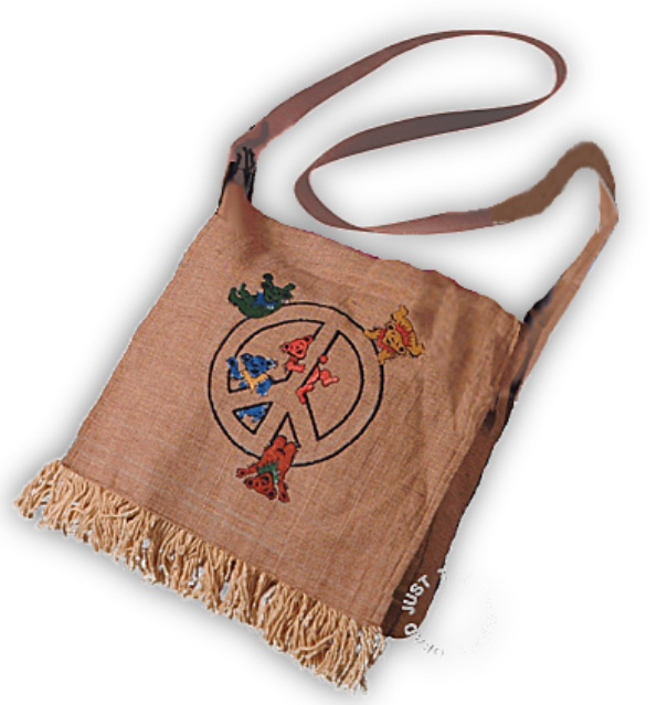 Grateful Dead Dancing Bears Peace Sign Shoulder bag