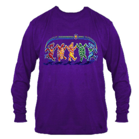 Grateful Dead - Rainbow Critters Purple Long Sleeve (Size Medium)T Shirt