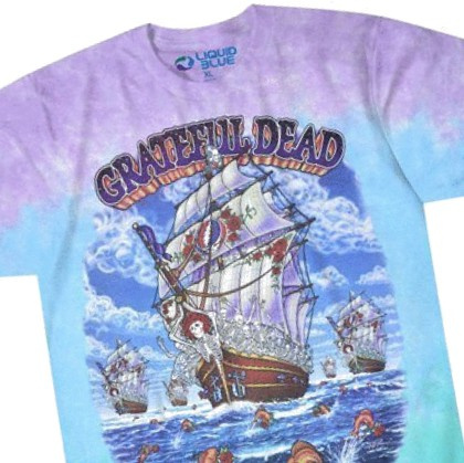 Grateful Dead - Ship Of Fools Tie Dye T Shirt