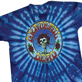Grateful Dead - Skull and Roses Tie Dye T Shirt