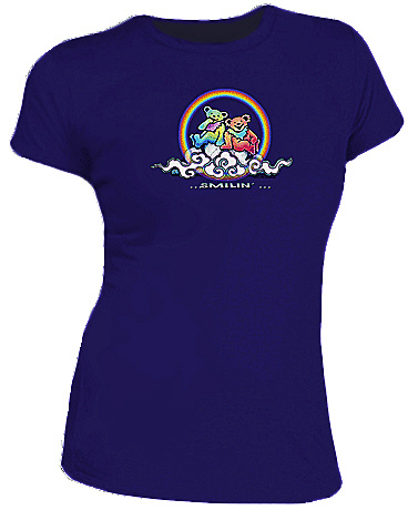 Grateful Dead - Smilin' Bears on a Cloud Junior Size Purple T Shirt