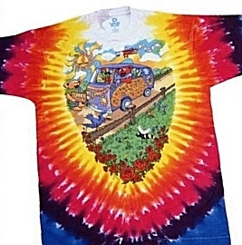 Grateful Dead - Summer Tour Bus Tie Dye T Shirt
