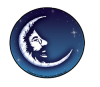 Grateful Dead - Jerry Garcia Crescent Moon Mini Sticker