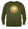 Grateful Dead - Orange Sunshine Olive Green Long Sleeve T Shirt