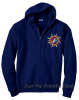 Grateful Dead - Sunshine Lightning Dark Blue Zip-Up Hoodie