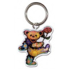 Grateful Dead - Dancing Bear with Flower Metal Keychain