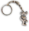 Grateful Dead - Dancing Bear Bone and Hemp Keychain