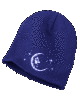 Jerry Garcia - Crescent Moon Embroidered Knit Blue Beanie Hat