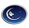 Jerry Garcia - Crescent Moon Oval Sticker