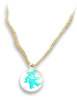 Grateful Dead - Dancing Bear Glass Pendant Hemp Necklace